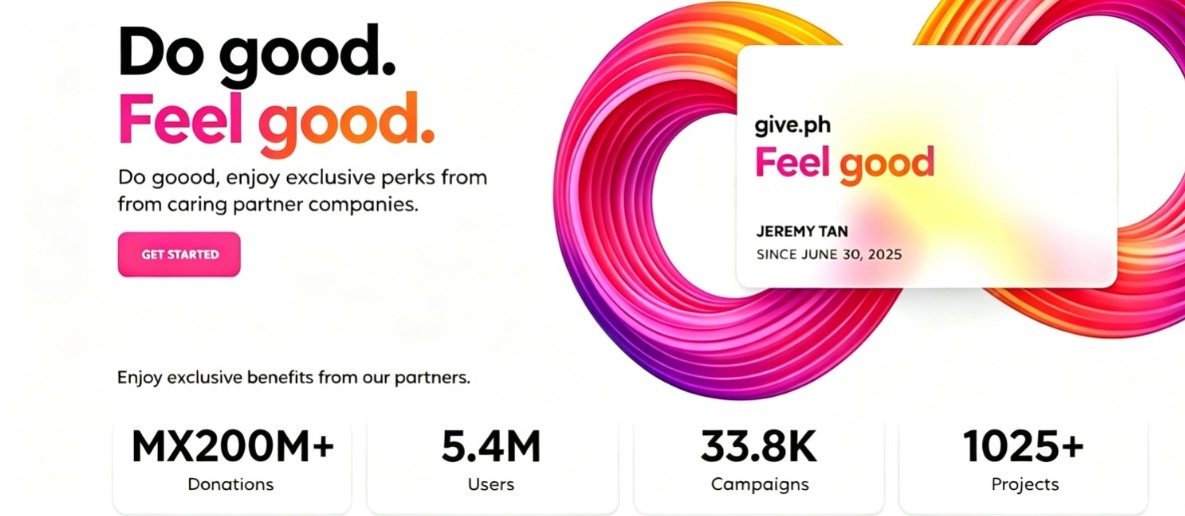GiveGiup homepage announcement